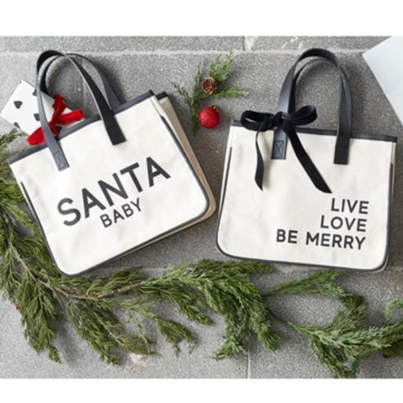 Mini Holiday Canvas Tote - Live Love Merry - Picture 2 of 2